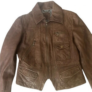 Banana Republic Brown Leather Jacket